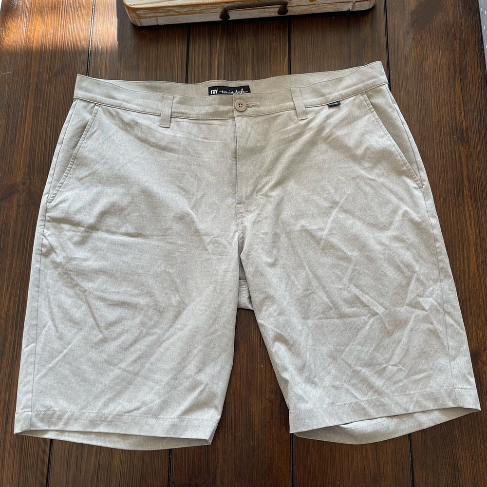 Travis Mathew khaki shorts. Size 38.